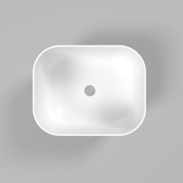 Умывальник WHITECROSS Lazurit 50x40 (белый глянец) иск. камень