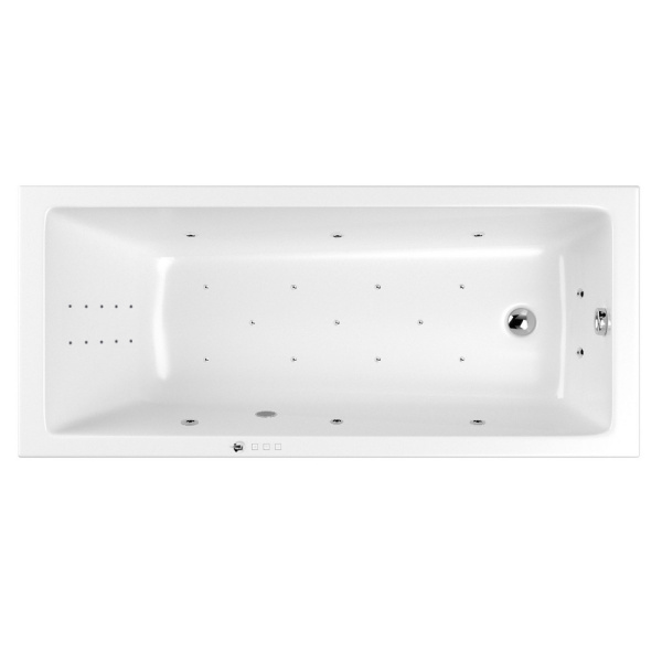 Ванна WHITECROSS Wave Slim 180x80 "ULTRA NANO" (хром)