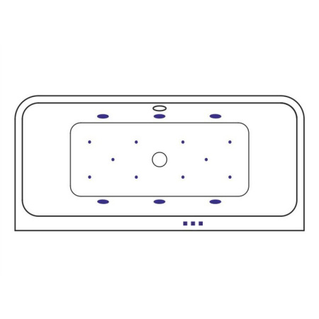 Ванна EXCELLENT Arana 180x85 "RELAX" (золото)