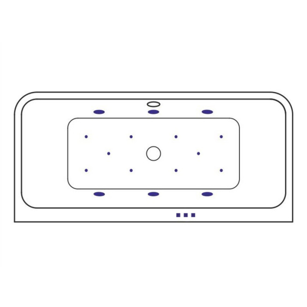 Ванна EXCELLENT Arana 180x85 "RELAX" (золото)