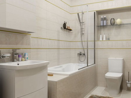 Бордюр Петра Пальмира стеклянный бежевый 5x60 от Laparet