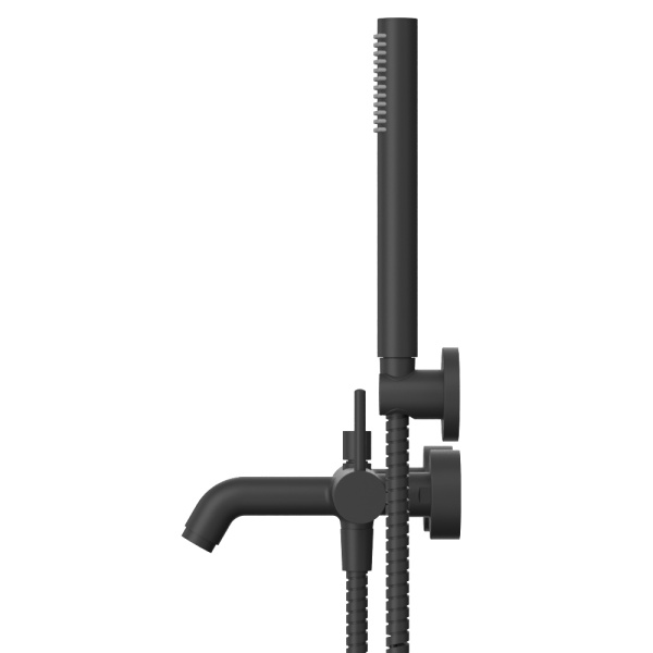 Смеситель для ванны с душевым комплектом WHITECROSS Y Y1231BL (черный мат)