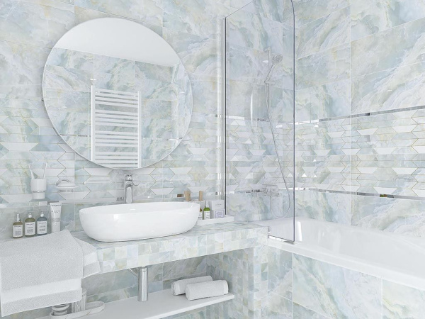 Декор Sky голубой 25x50 от Laparet