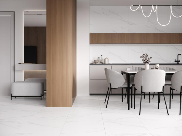 Керамогранит Carrara Excellent Silver белый Матовый 60x120 от Ceradim (Индия)