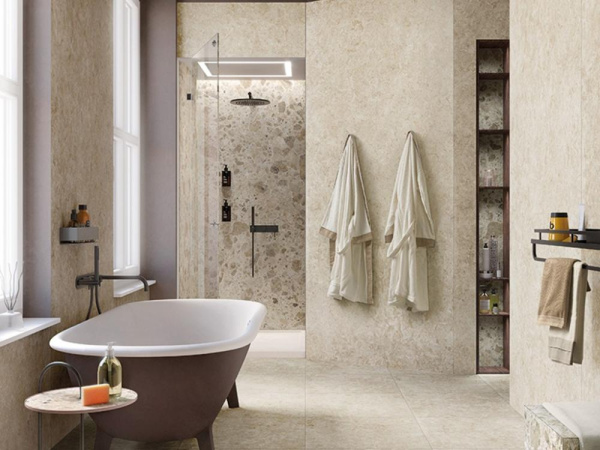 Керамогранит ELYSIAN TRAVERTINO LIGHT EY 07 LINE SP SQ (BFM5) 120x278x6 от Mirage (Италия)