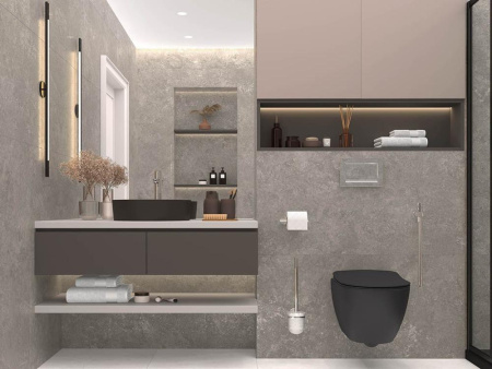 Керамогранит Capri Gris серый Сатинированный Карвинг 60x120 от Laparet