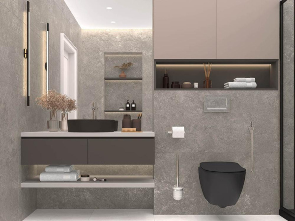 Керамогранит Capri Gris серый Сатинированный Карвинг 60x120 от Laparet