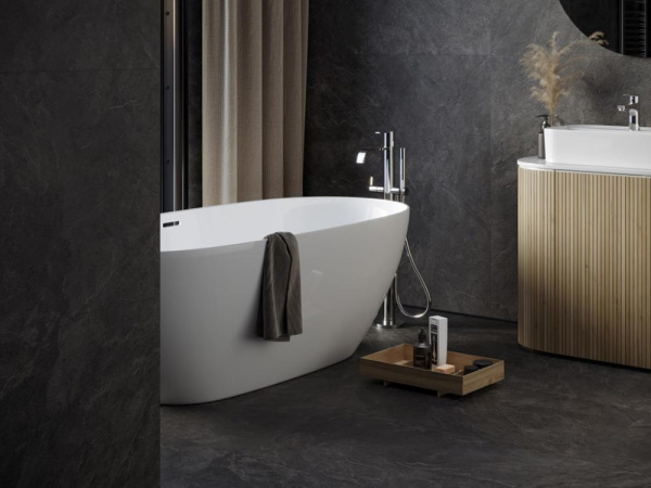 Керамогранит KRATER Dark Grey (K-2212/SR) 60x120 от Kerranova (Россия)