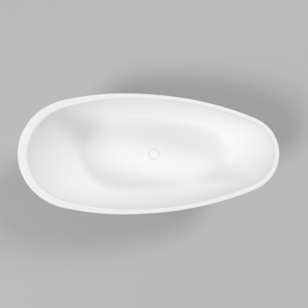 Ванна WHITECROSS Spinel B 155x73 (белый мат) иск. камень