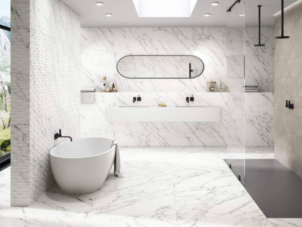 Керамогранит LOIRA 6642 WHITE PULIDO RECTIFICADO 63x146 от Porcelanite Dos (Испания)