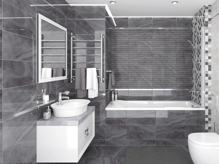 Декор Prime чёрный 25x50 от Laparet