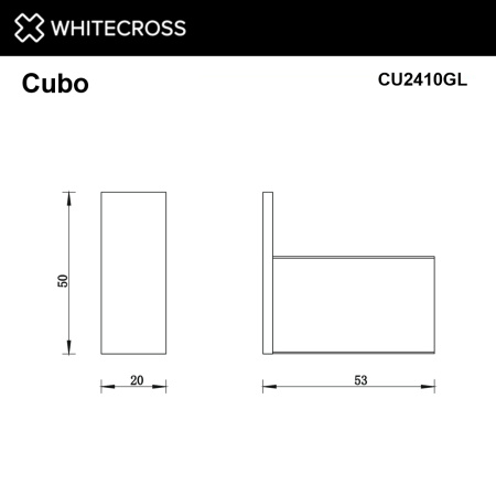 Крючок WHITECROSS Cubo CU2410GL (золото)