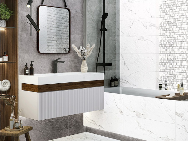 Настенная плитка Laurent (TWU12LRT17R) рельефная 24.6x74x9.8 от Alma Ceramica (Россия)