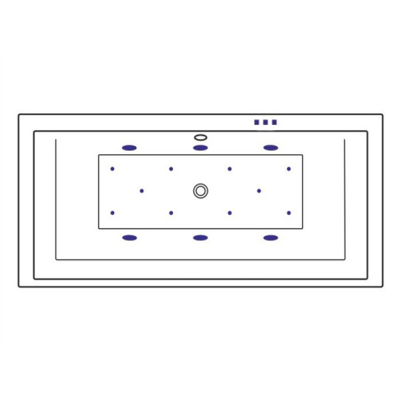 Ванна EXCELLENT Crown Grand 190x90 "RELAX" (золото)