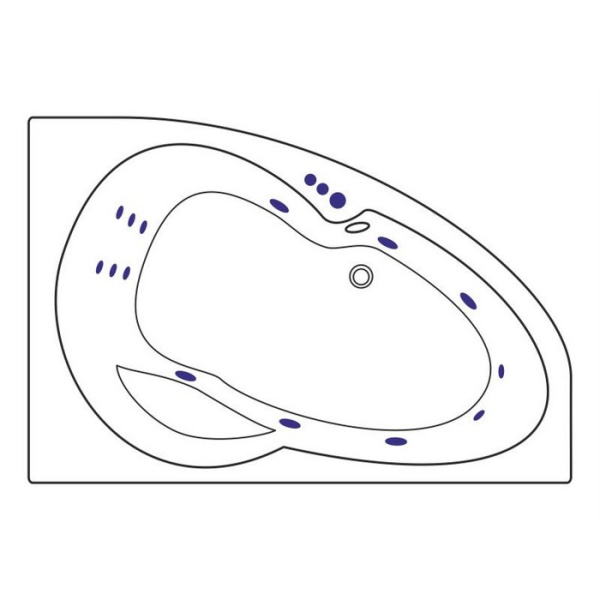 Ванна EXCELLENT Newa 160x95 (правая) "SMART" (белый)