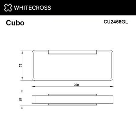 Полотенцедержатель WHITECROSS Cubo CU2458GL (золото)
