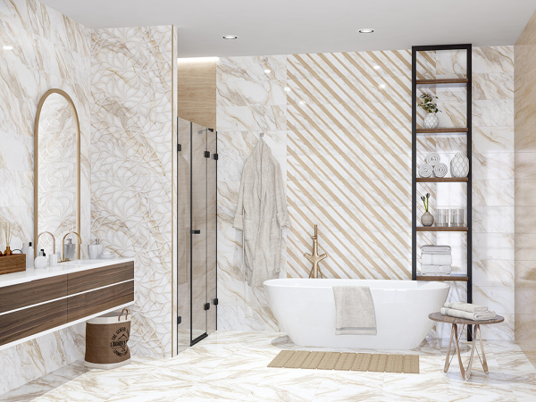 Декор Calacatta Oro Chevron 24.2x70 от Eletto Ceramica (Россия)