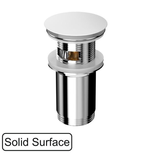 Донный клапан WHITECROSS A706WHS для умывальника, клик-клак (белый мат)