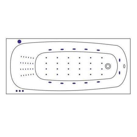Ванна WHITECROSS Layla Slim 180x80 "NANO" (золото)