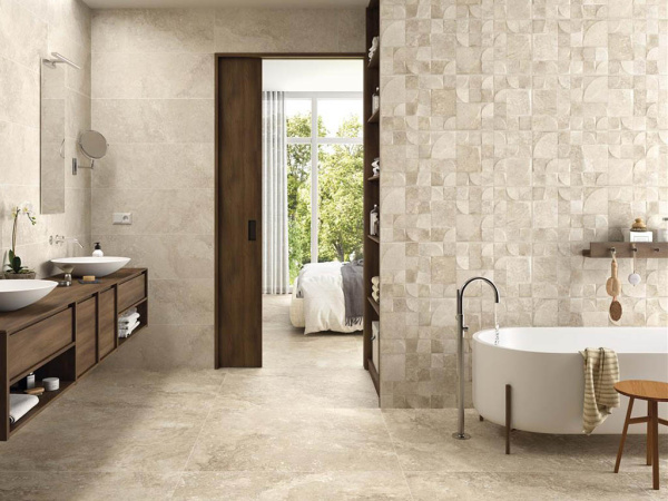 Настенная плитка Rockstone Beige Matt Rect 33.3x90 от STN Ceramica (Stylnul) (Испания)
