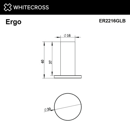 Крючок WHITECROSS Ergo ER2216GLB (брашированное золото)