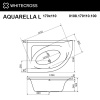 Ванна WHITECROSS Aquarella 170x110 (левая) "NANO" (золото)
