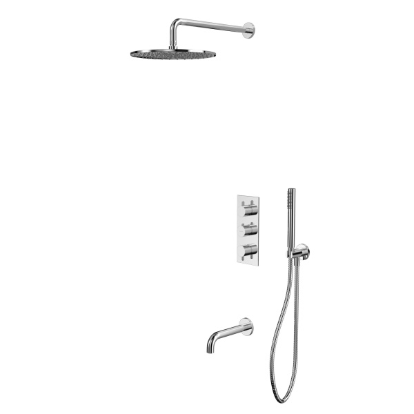 Термостатическая система для ванны скрытого монтажа WHITECROSS Y YSET11CR (хром)