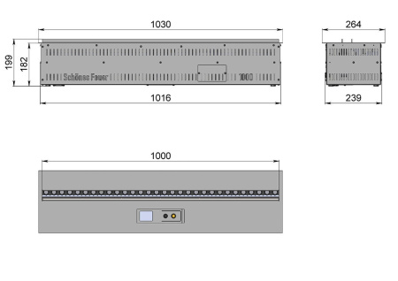 Электрический очаг 3D FireLine 1000 RGB