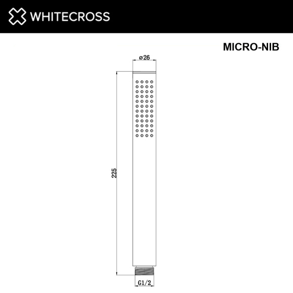 Душевая лейка WHITECROSS MICRO-NIB (брашированный никель)