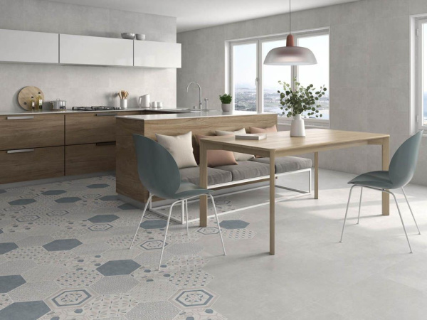 Декор AT.HEX.ALPHA MIX-AZUL матовый 25.8x29 от Pamesa (Испания)