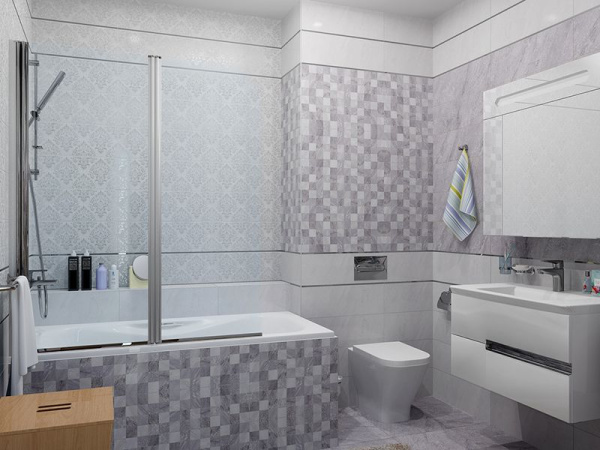 Бордюр Мармара Пальмира стеклянный серый 5x60 от Laparet