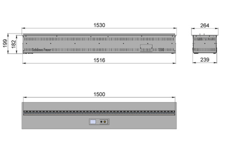 Электрический очаг Schones Feuer 3D FireLine 1500 Pro
