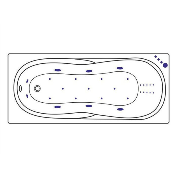 Ванна EXCELLENT Sekwana 170x75 "ULTRA NANO" (золото)