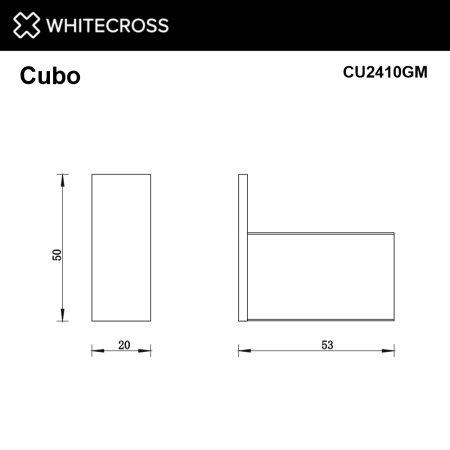 Крючок WHITECROSS Cubo CU2410GM (оружейная сталь)