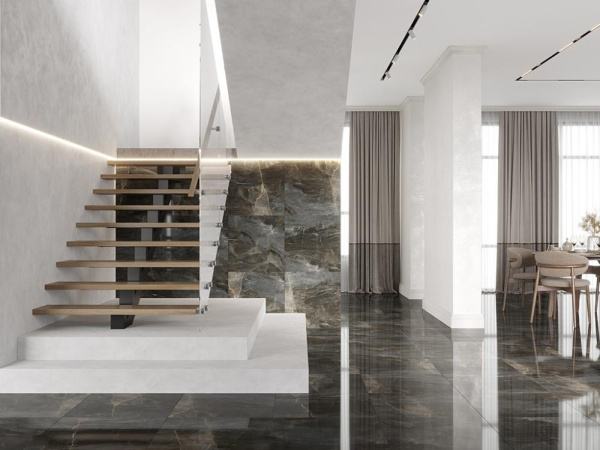 Керамогранит Stellar Wind Темно-серый Полированный 60x120 от Laparet