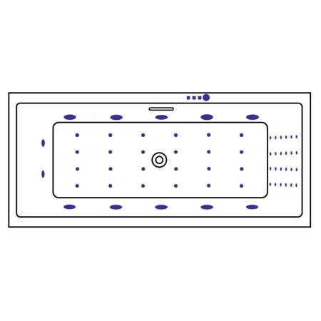 Ванна EXCELLENT Heaven Slim 180x80 "NANO" (золото)