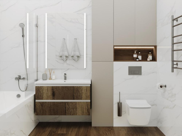 Керамогранит Calacatta Faro Grey Белый Полированный80 80x80 от Ceradim (Индия)