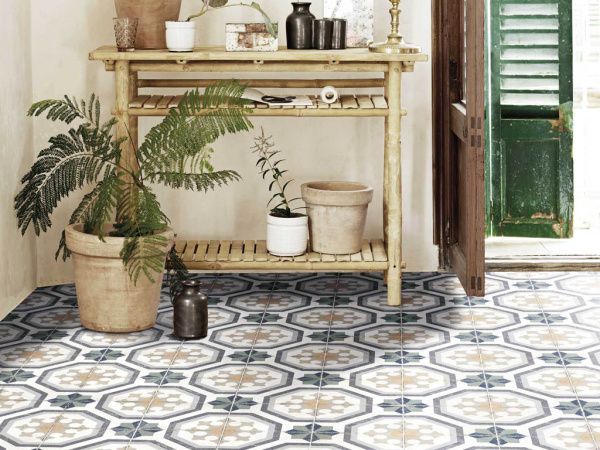 Керамогранит Gabana Fenn White 20x20 от Nanda Tiles (Испания)