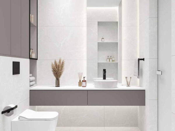 Керамогранит Stone Cool White белый Полированный 60x120 от Ceradim (Индия)