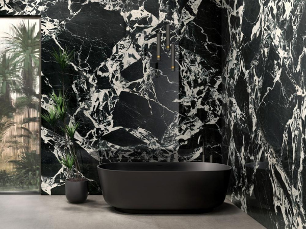 Керамогранит Napoleon Black Polished (6 мм) (MN766CP321606) 160x320 от Moreroom (Китай)