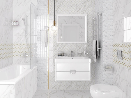 Декор Camelot Tact белый 20x60 от Laparet