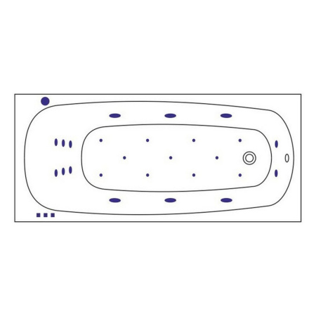 Ванна WHITECROSS Layla Slim 180x80 "ULTRA" (золото)