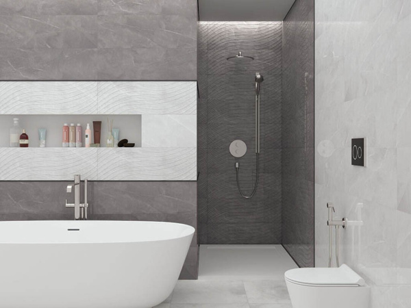 Настенная плитка ARMANI GREY ACROSS 30x90 от Gravita (Индия)