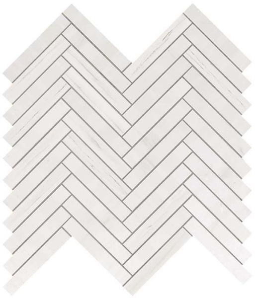 Мозаика настенная Marvel Stone Bianco Dolomite Herringbone Wall (9SHD) 30.5x30 от Atlas Concorde (Италия)