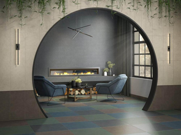 Керамогранит Про Чементо синий тёмный матовый обрезной (DD591000R) 119.5x238.5x1.1 от Kerama Marazzi (Россия)