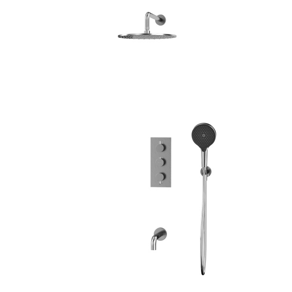 Термостатическая система для ванны скрытого монтажа WHITECROSS Y YSET11TOPNIB (брашированный никель)