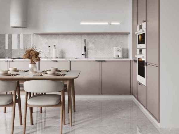 Керамогранит Mramor Chic Silver серый Полированный 60x120 от Ceradim (Индия)