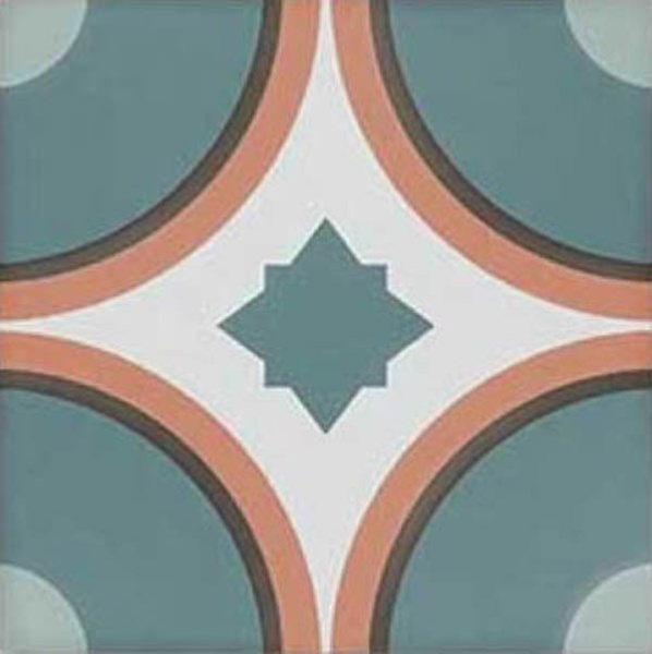 Керамогранит SYNC CIRCLE BLUE (125630) 15x15 от DNA Tiles (Испания)