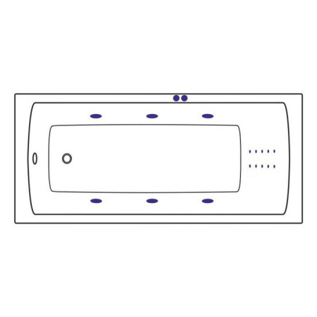 Ванна EXCELLENT Aquaria 140x70 "LINE NANO" (хром)