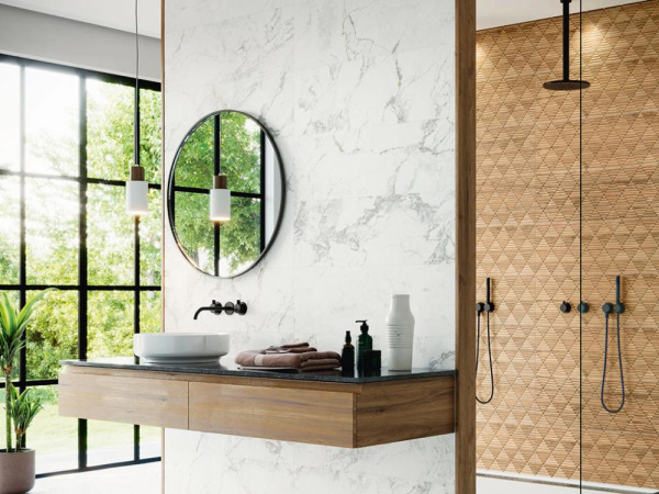 Керамогранит 1865 Iguazu White (16 дизайнов) 100x100 от Porcelanite Dos (Испания)